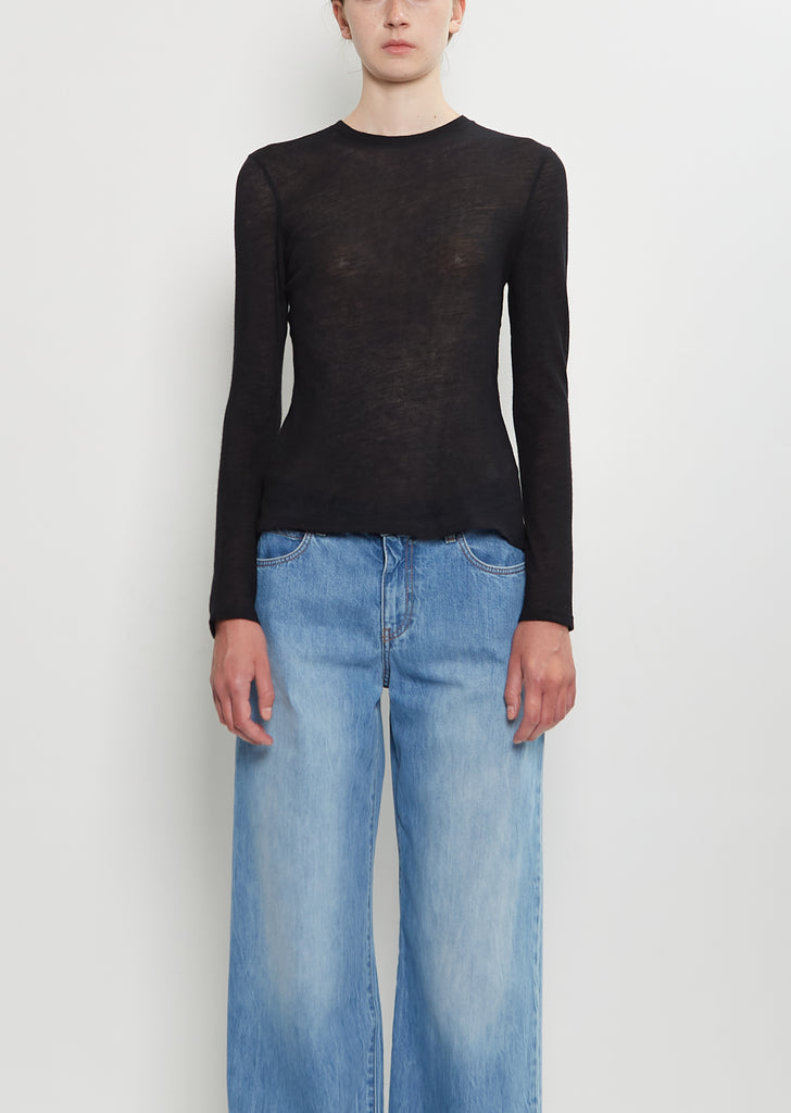 Iverness Cashmere Top — Black