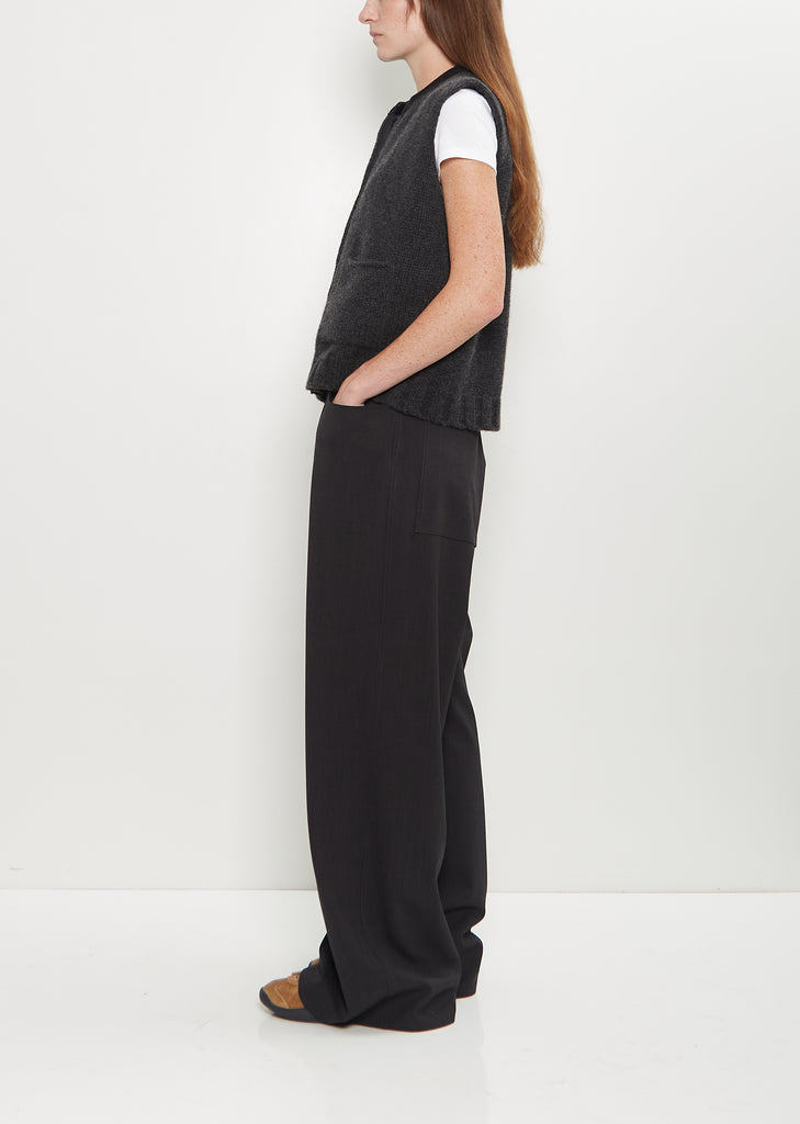 Tricot Wool Cashmere Vest — Dark Grey
