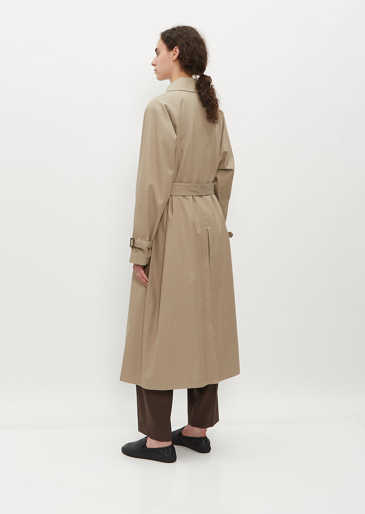 Washed Finx Chambray Trench Coat