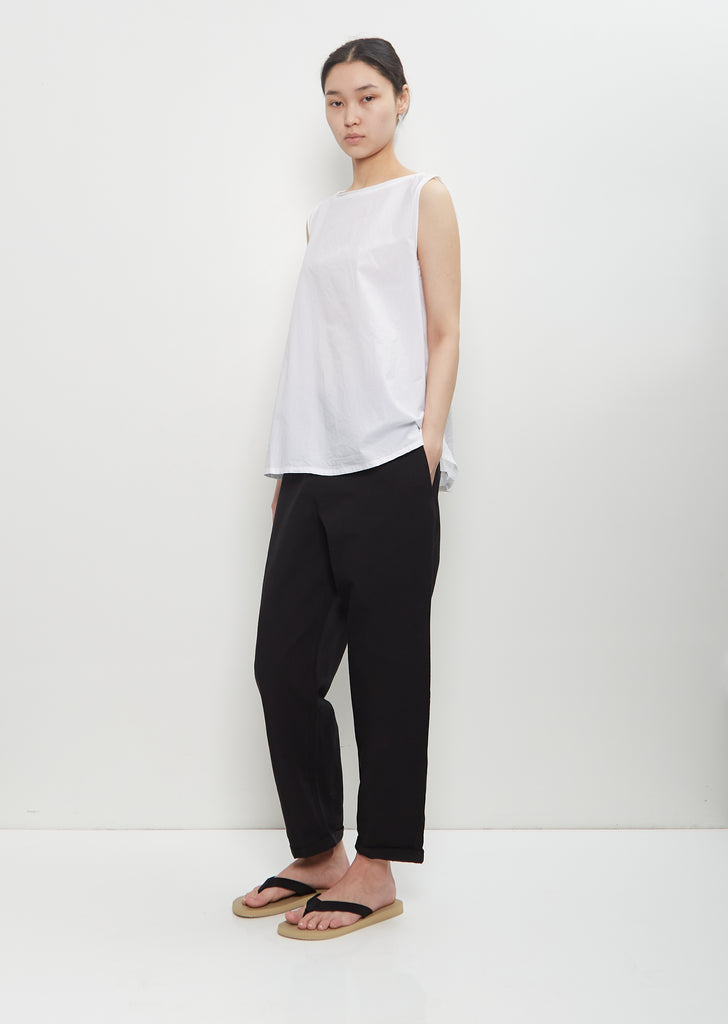 Cotton Linen Vela Pant — Black