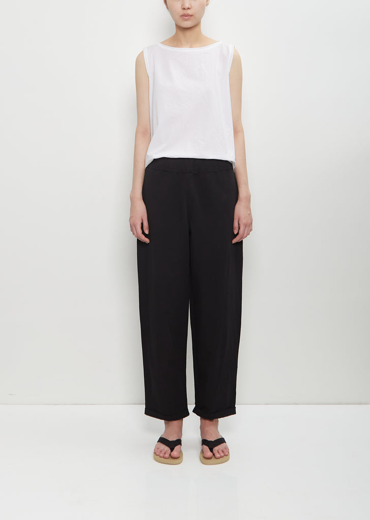 Cotton Linen Vela Pant — Black