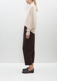 Wool Carrot Pants — Brown