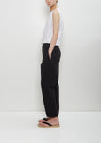 Cotton Linen Vela Pant — Black