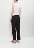 Cotton Linen Vela Pant — Black