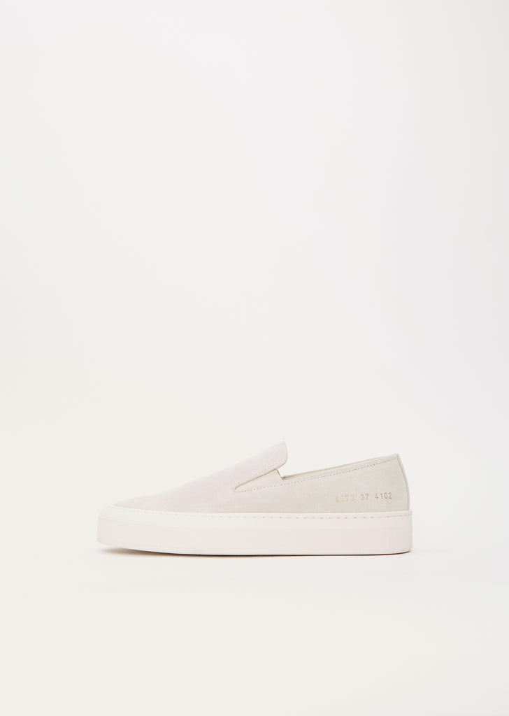 Suede Slip On — Off White