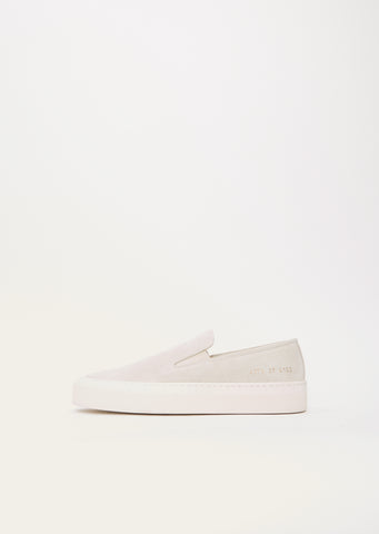 Suede Slip On — Off White