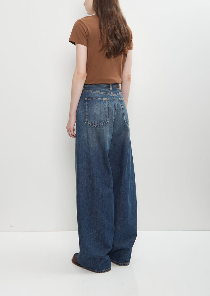 Cotton Denim Roomy Jean
