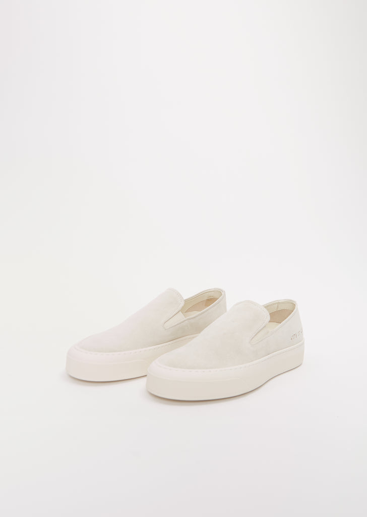 Suede Slip On — Off White