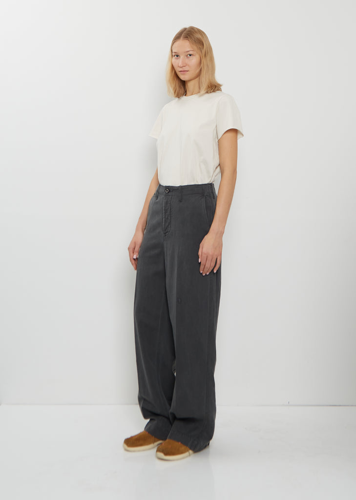 Wool Linen Wide Pants