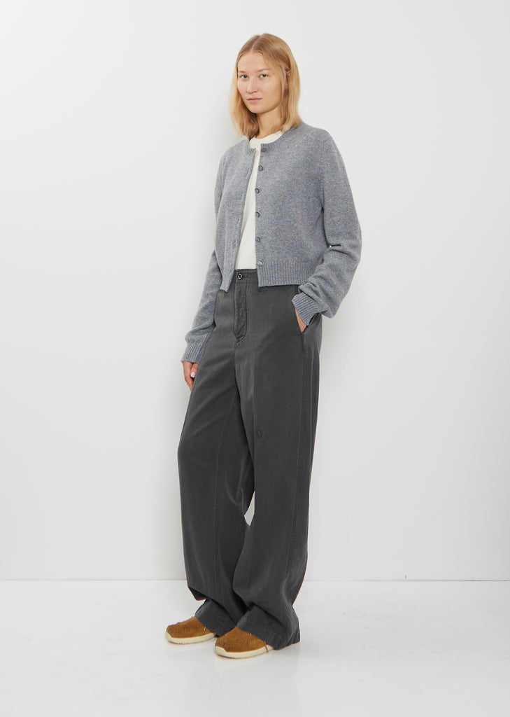 Hepburn Cashmere Cardigan — Grey Flannel