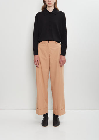 Pakora Bis Washed Cotton Pants — Peach