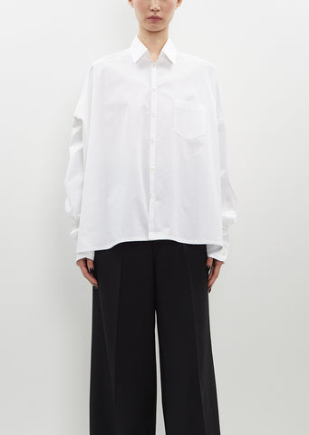 Split Collar Cotton Shirt