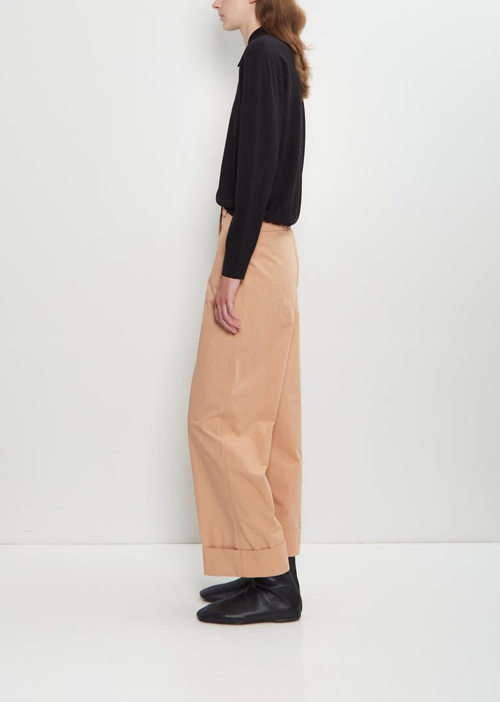 Pakora Bis Washed Cotton Pants — Peach
