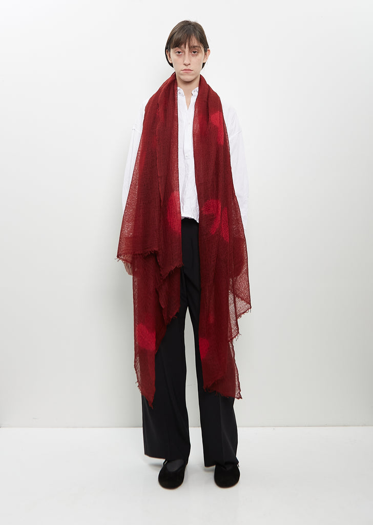 Hand Woven Cashmere Shawl — Bordeaux