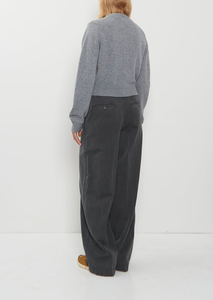 Hepburn Cashmere Cardigan — Grey Flannel