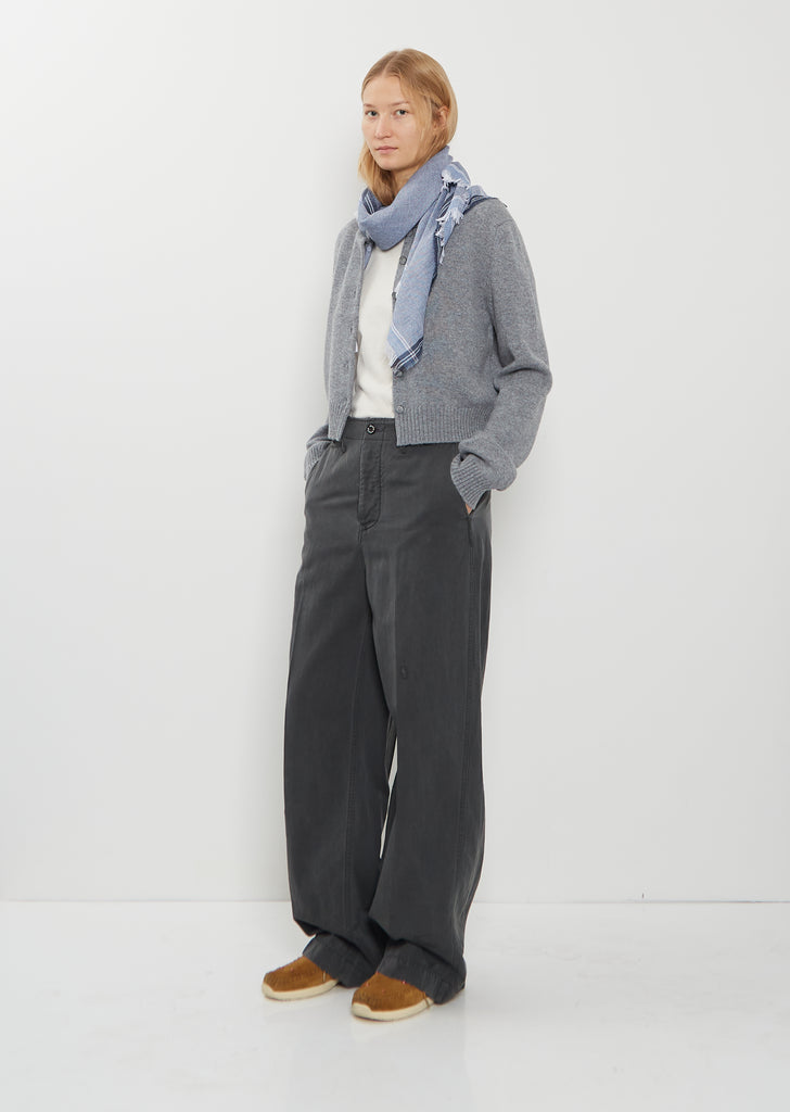 Fiji Archer Cotton Linen Scarf — Heather Denim