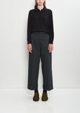 Pakora Bis Washed Cotton Pants — Dark Green