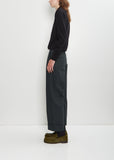 Pakora Bis Washed Cotton Pants — Dark Green