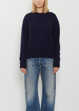 Hepburn Cashmere Crewneck — Navy Blue