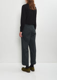 Pakora Bis Washed Cotton Pants — Dark Green