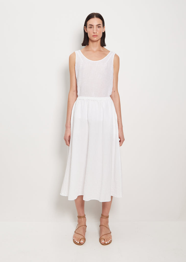 Lili Linen Skirt — Bright White
