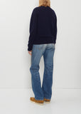 Hepburn Cashmere Crewneck — Navy Blue
