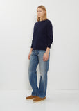 Hepburn Cashmere Crewneck — Navy Blue