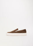 Suede Slip On — Coffee