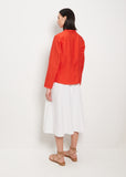 Lari Linen Blend Jacket — Red