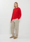 Maytime Isla Cashmere Cotton Sweater — Poppy