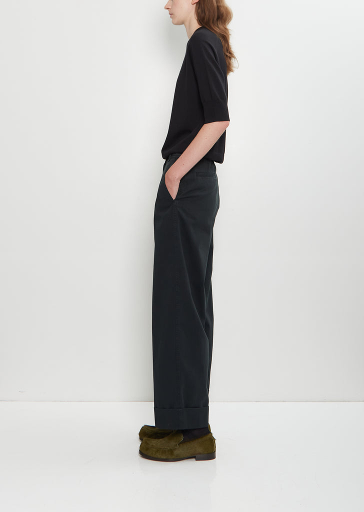 Pakora Bis Cotton Pants — Dark Green