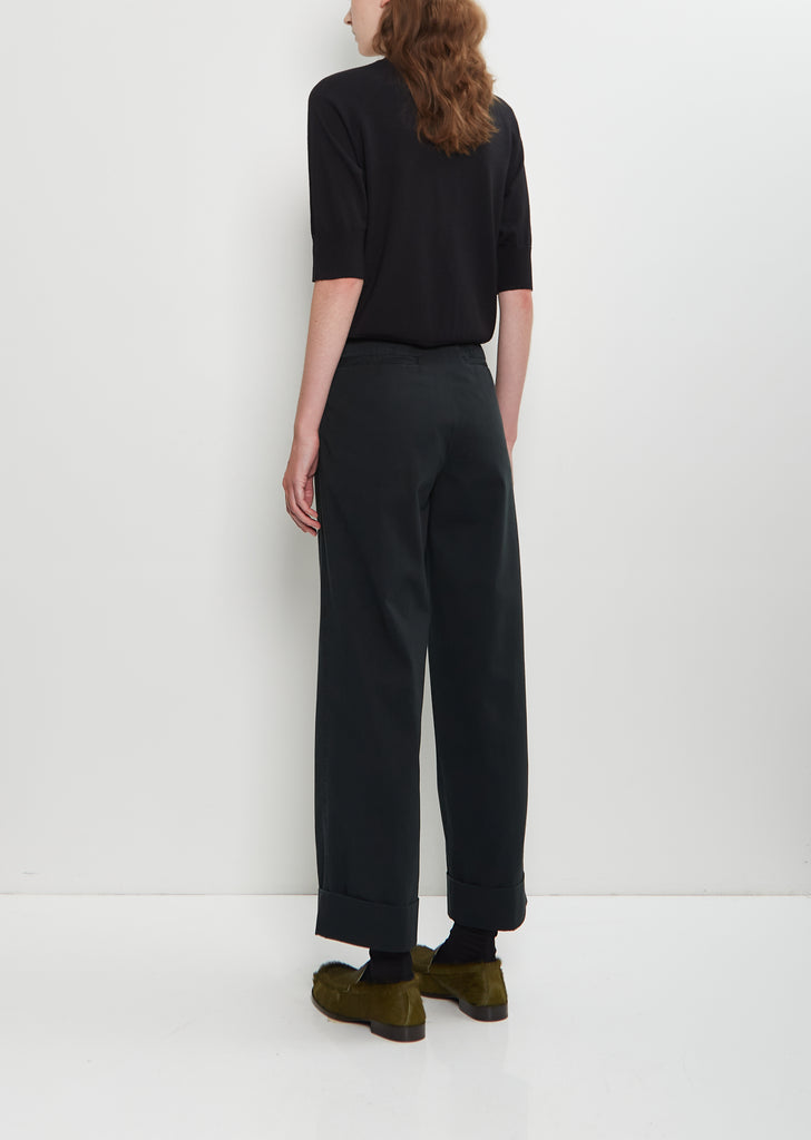 Pakora Bis Cotton Pants — Dark Green