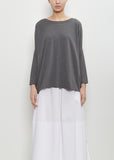 Stretch Linen Cotton Ata Tee — Grey