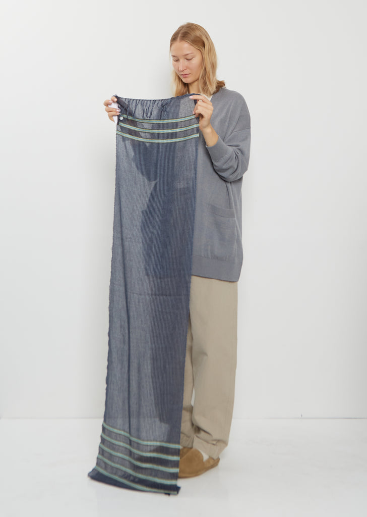 Staffa Ainsley Cashmere Silk Scarf — Denim Teal