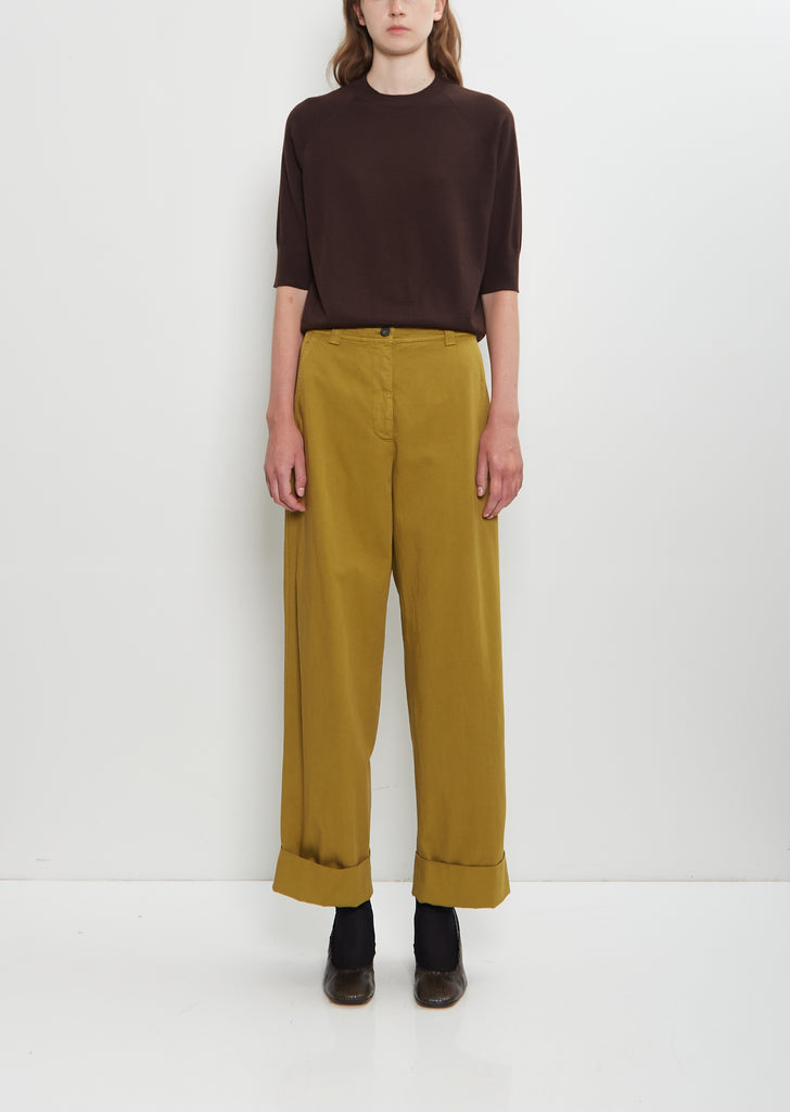 Pakora Bis Cotton Pants — Light Khaki