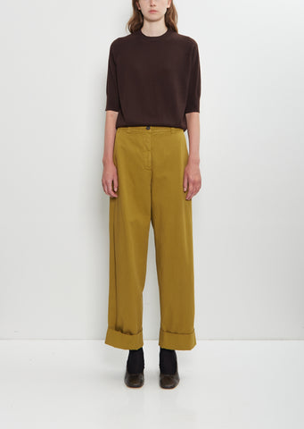 Pakora Bis Cotton Pants — Light Khaki