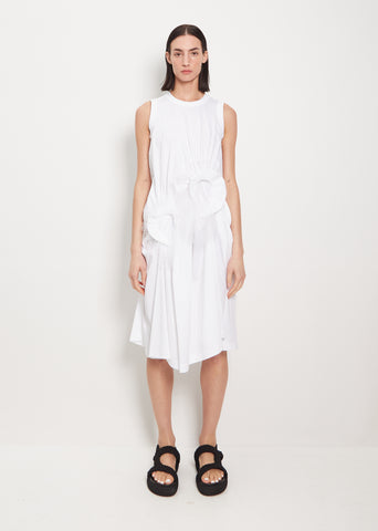 Cotton Ponte x Nylon Twill Dress