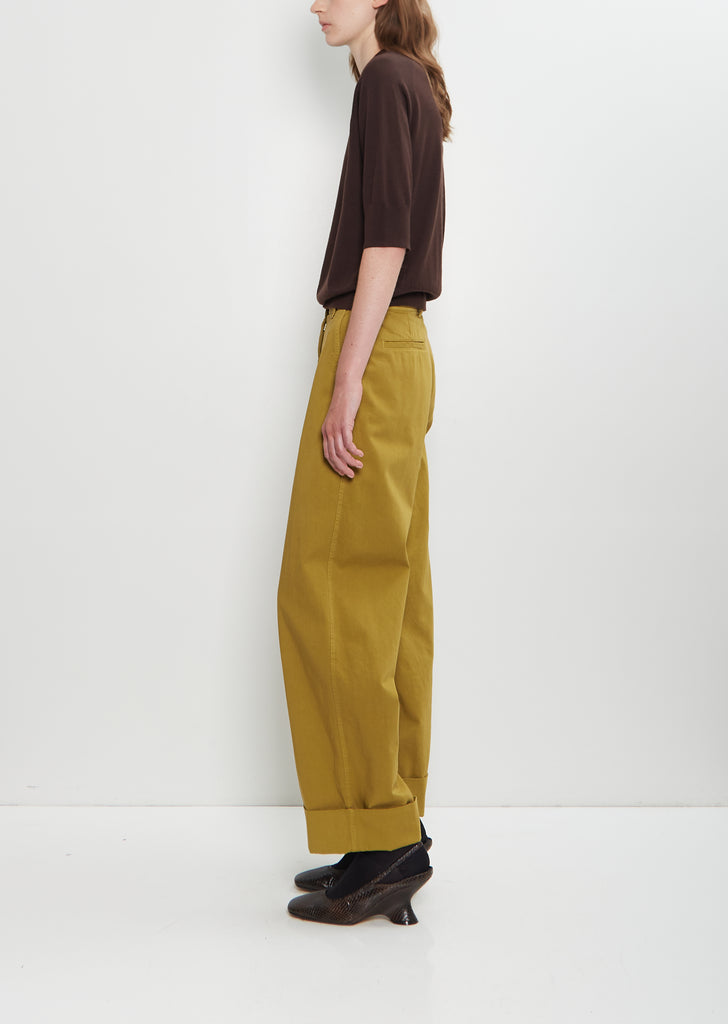 Pakora Bis Cotton Pants — Light Khaki