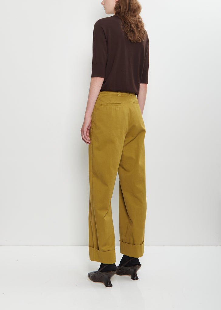 Pakora Bis Cotton Pants — Light Khaki