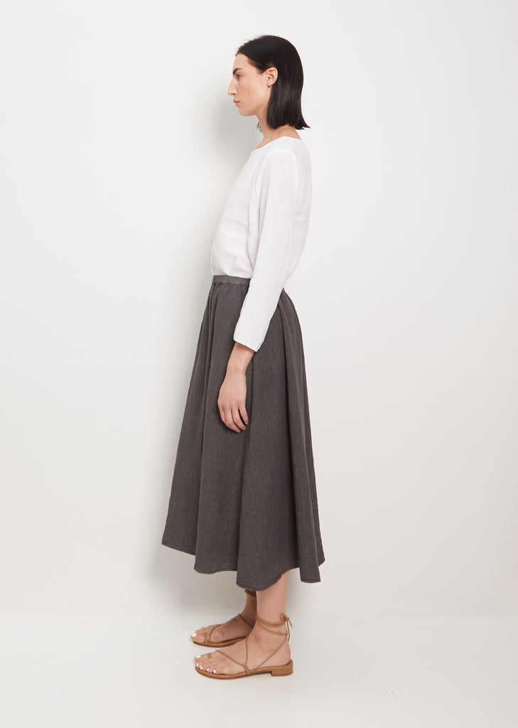 Lili Linen Skirt — Asphalt