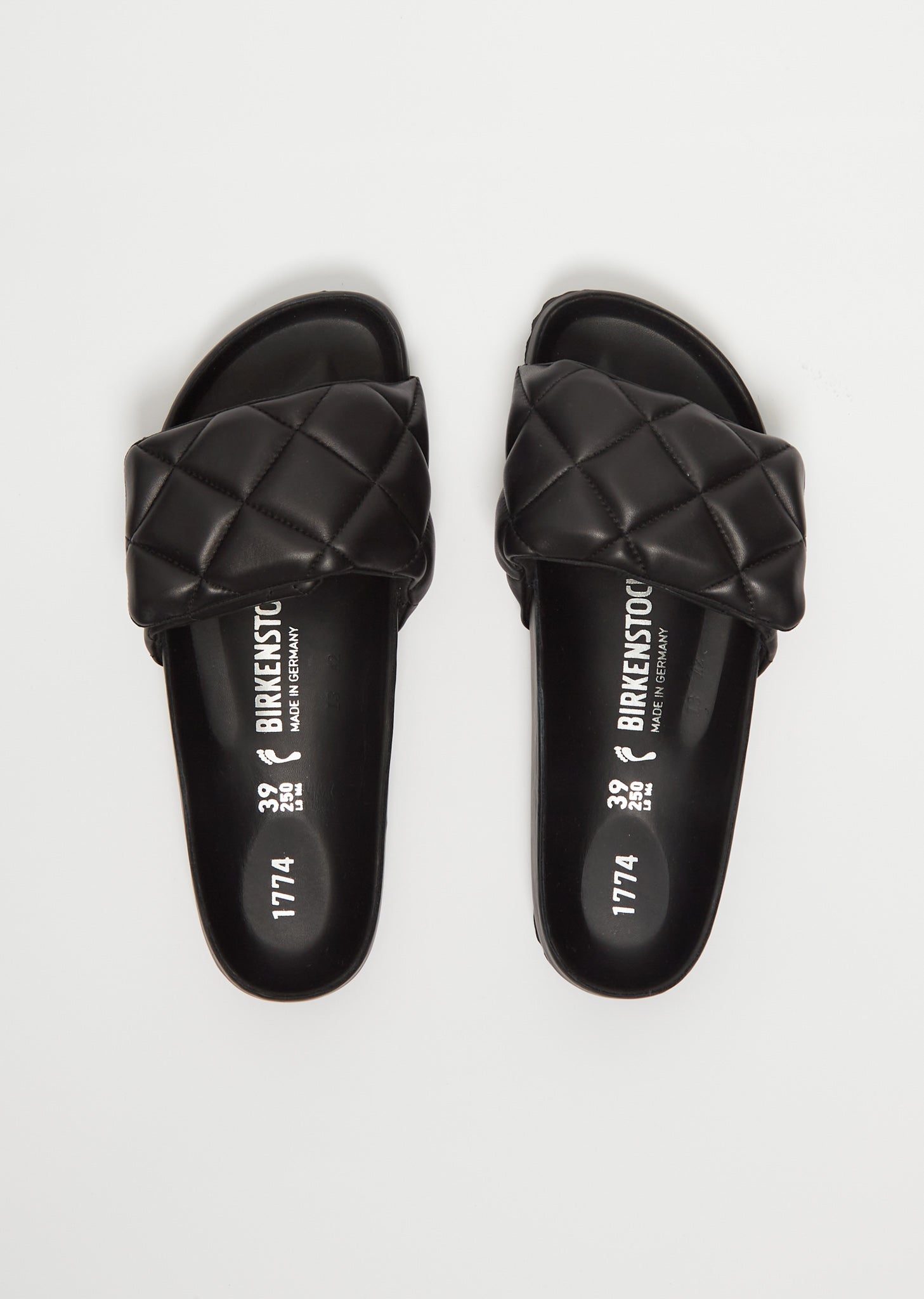 Sylt Padded Leather Slides — Black – La Garçonne