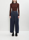 Cotton Denim Cropped Roomy Jean