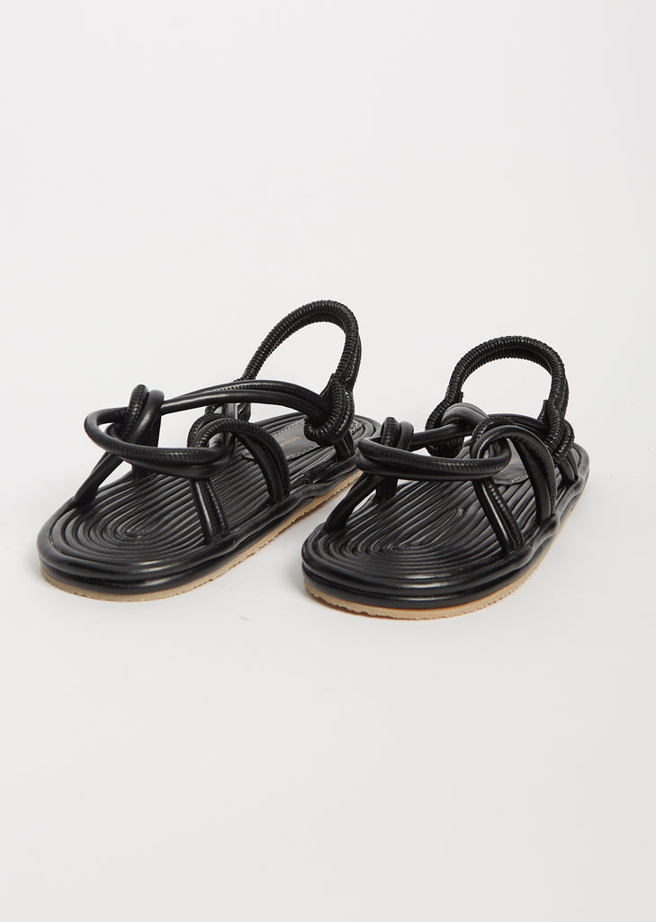 Cable Sandals — Black