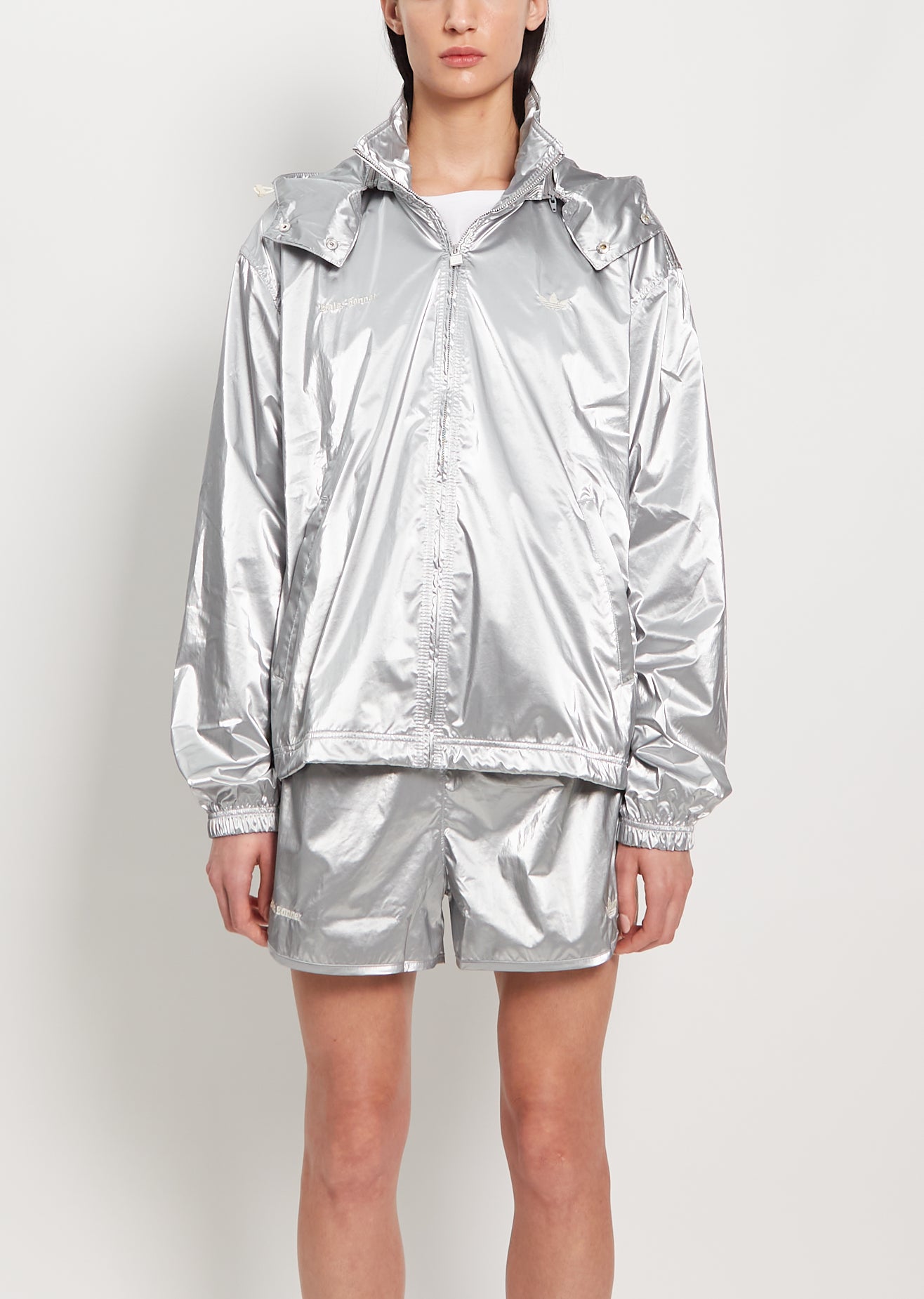 Adidas x Wales Bonner Nylon Anorak Jacket Silver - Small