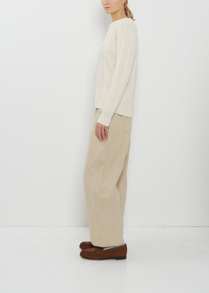 Maytime Isla Cashmere Cotton Sweater — Chantilly