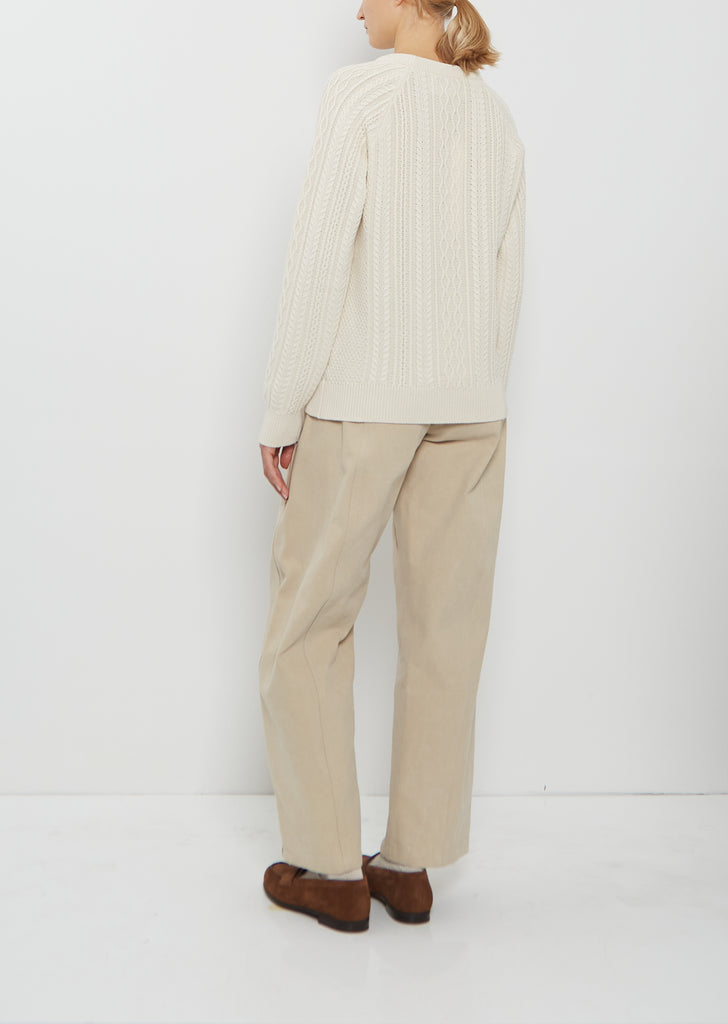 Maytime Isla Cashmere Cotton Sweater — Chantilly