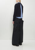 Poplin x Cotton Knit Cardigan