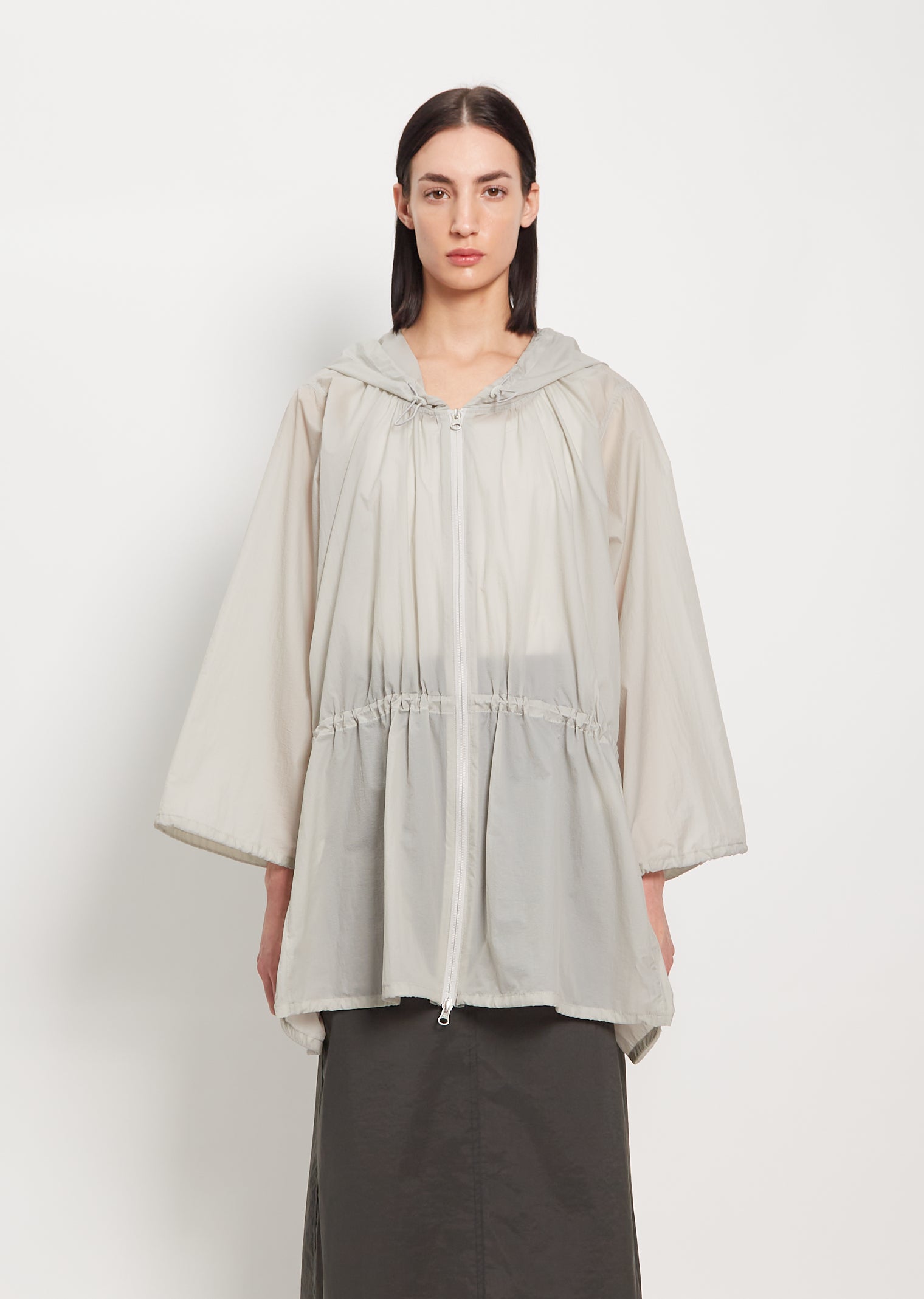 AMOMENTO RIPSTOP HOODIE PONCHO アモーメント Ripstop Hoodie Poncho – La Garçonne