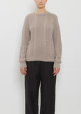 Maytime Isla Cashmere Cotton Sweater — Alum