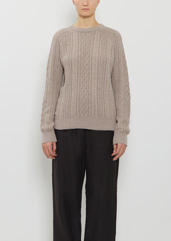 Maytime Isla Cashmere Cotton Sweater — Alum